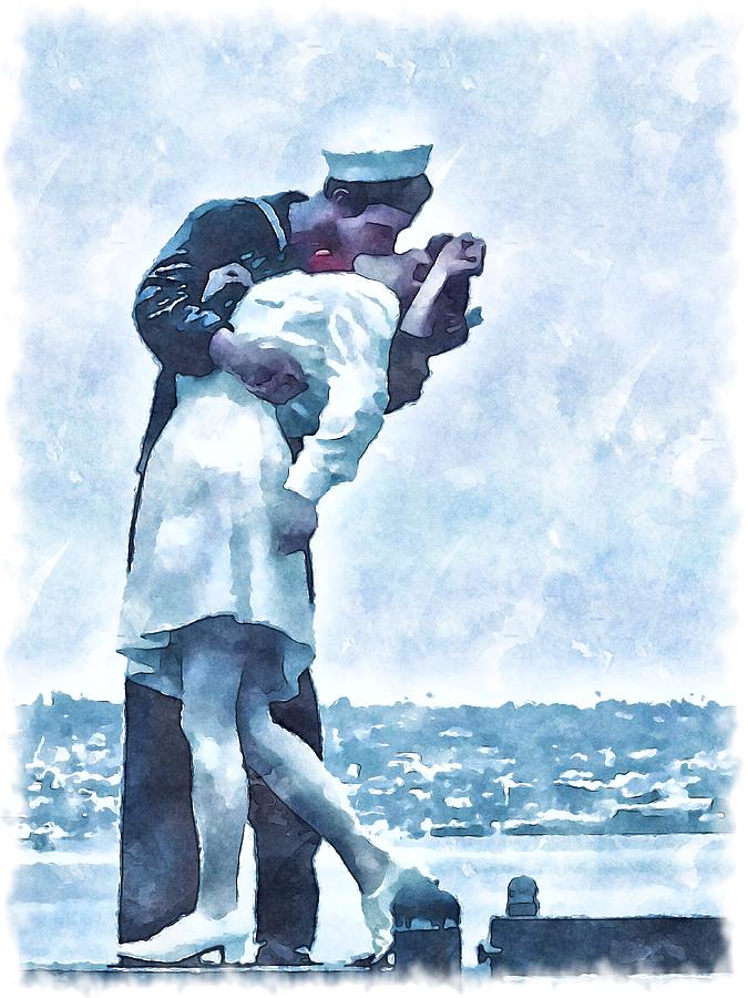 Unconditional Surrender Statue Digital Art by Kathleen Boyles - Fine ...