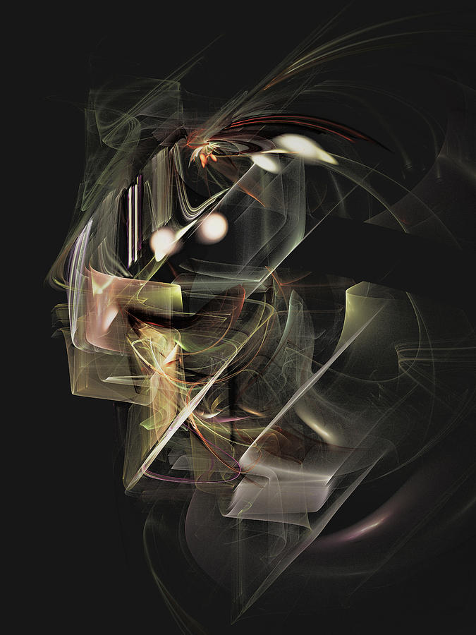 Abstract Digital Art - Uncovering Layers of Self by Julie Grace