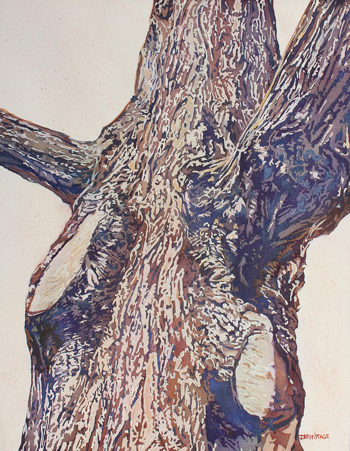 Undaunted Portrait of a Tree Painting by Jenny Armitage