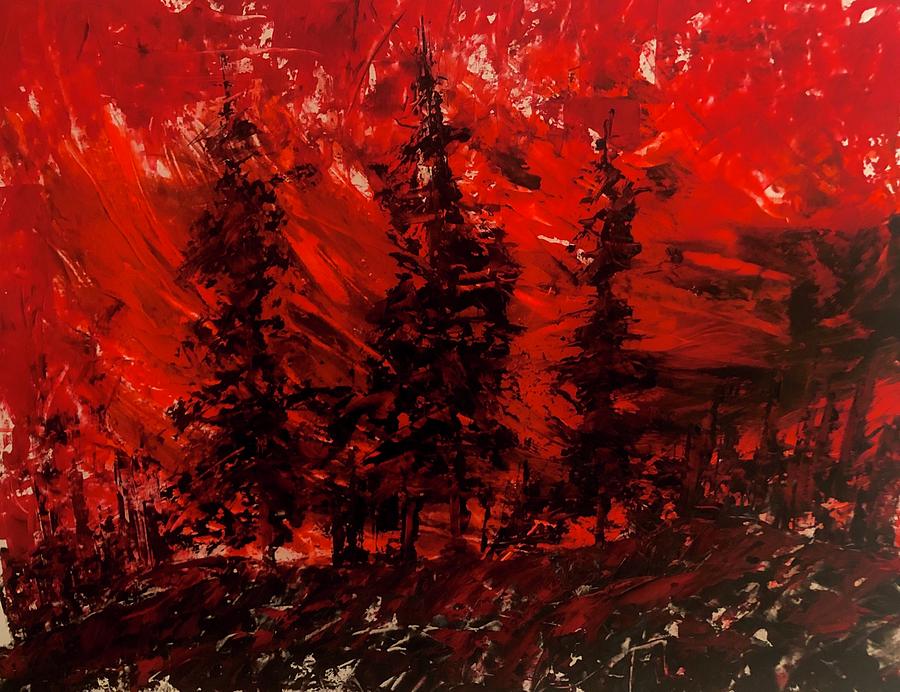 Under A Blood Red Sky Painting by Desmond Raymond