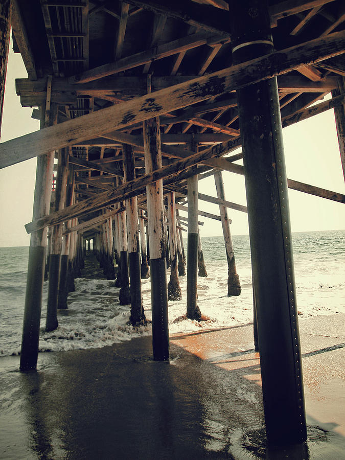 Under Balboas Pier Vintage Photograph by Carolyn Stagger Cokley