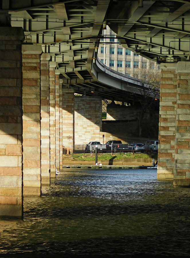 Under Bridge View on Potomac River DC Photograph by Emmy Marie Vickers