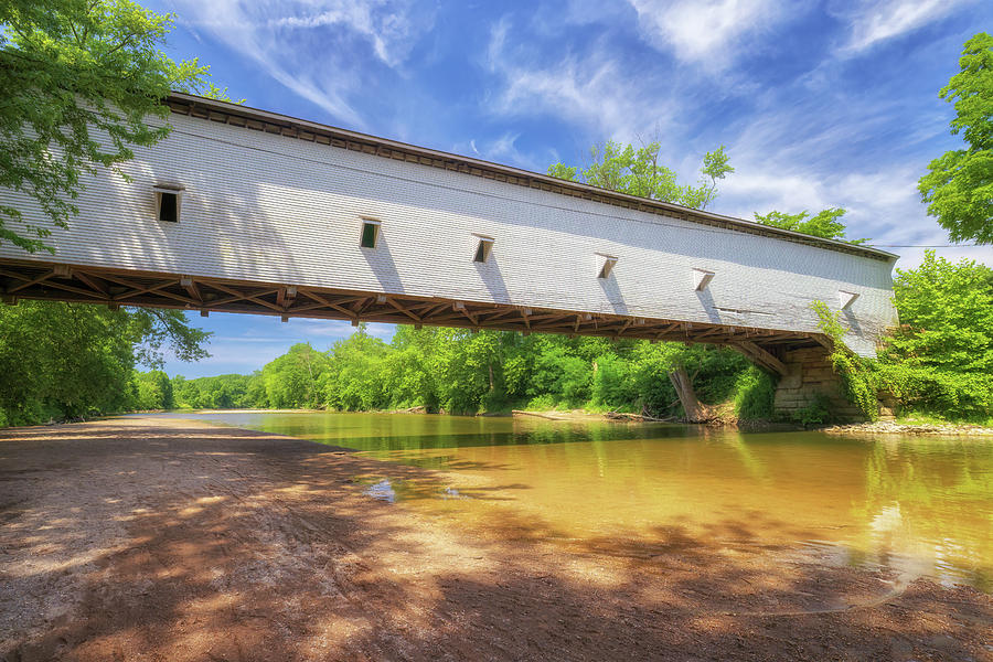 Under Jackson Bridge - Parke County, Indiana Photograph by Susan Rissi Tregoning