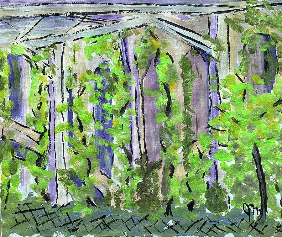 Under Key Bridge at High Noon Painting by John Macarthur
