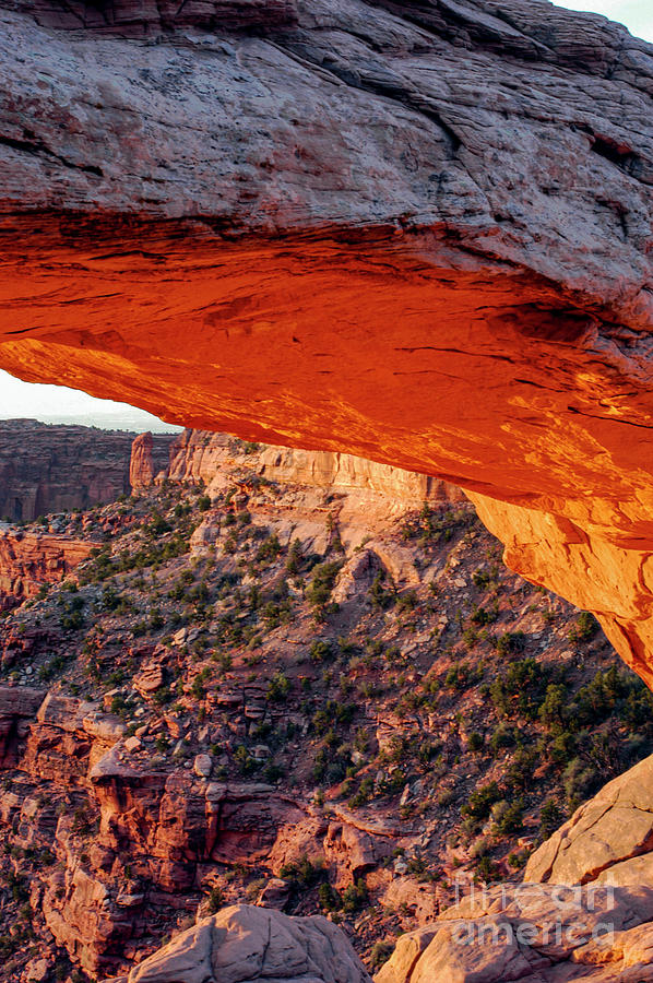 Under Mesa Arch at Sunrise Two Photograph by Bob Phillips