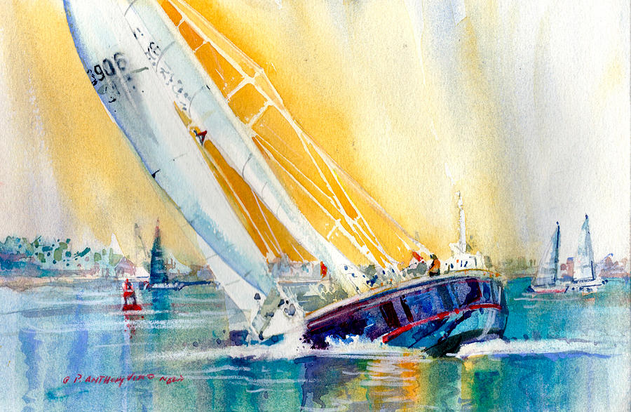 Under Sail Painting by P Anthony Visco