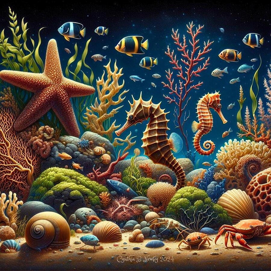 Animal Digital Art - Under Sea Life 20240303_941 by Cindys Creative Corner