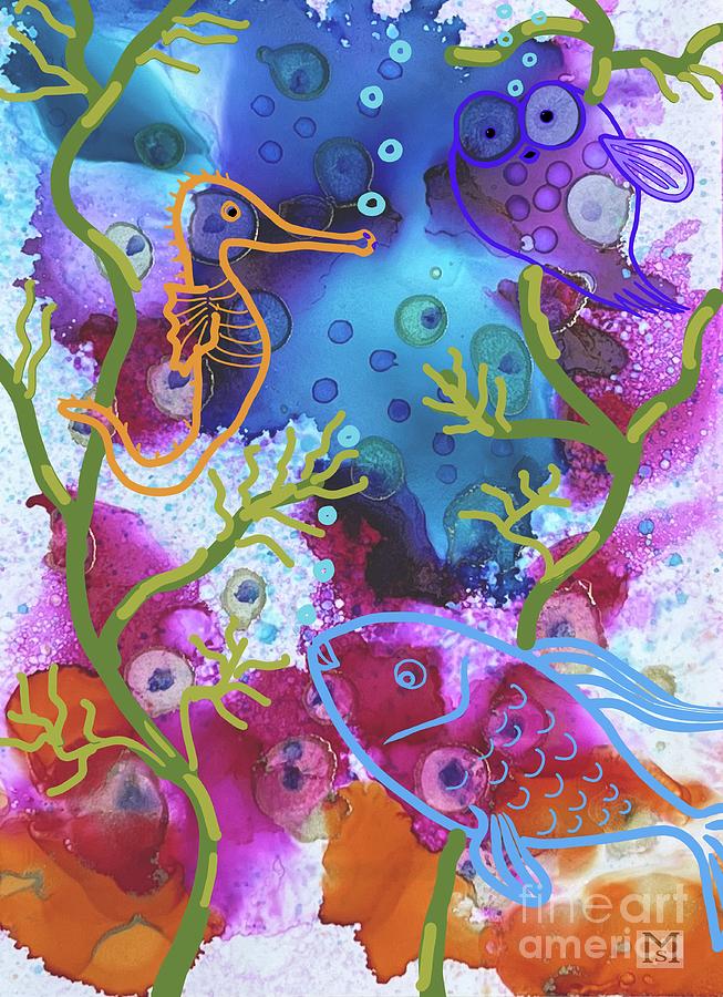 Under Sea Painting by Monika Shepherdson