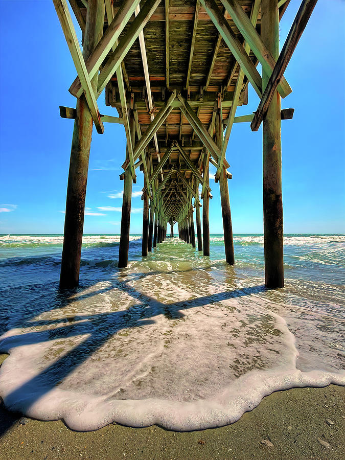 Under the 14th Street Pier in Myrtle Beach Photograph by Bill Swartwout ...