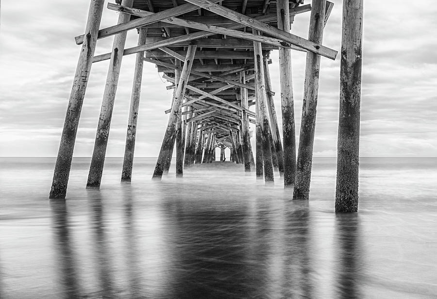 Under The Baordwalk - Actually Fishing Pier Photograph by Bob Decker