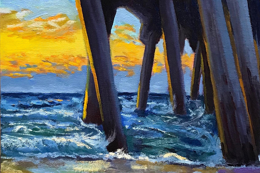 Under the Boardwalk Painting by Lisa Marie Smith
