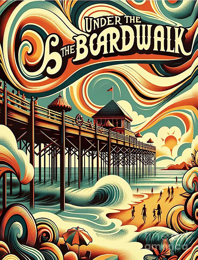 Under the Boardwalk, music poster Digital Art by Movie World Posters