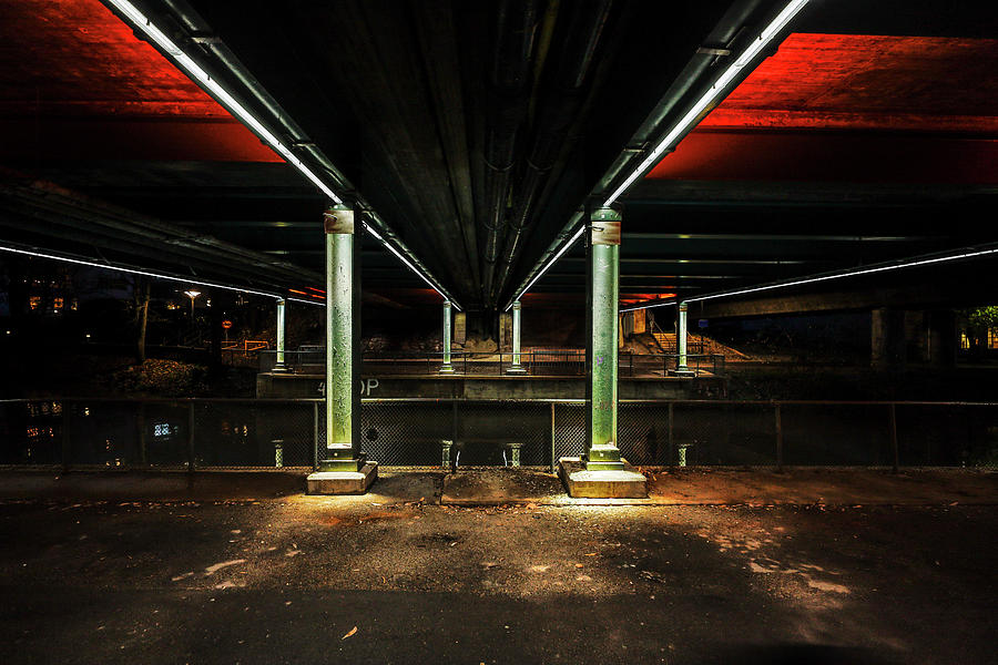 Under the bridge Photograph by Alexander Farnsworth