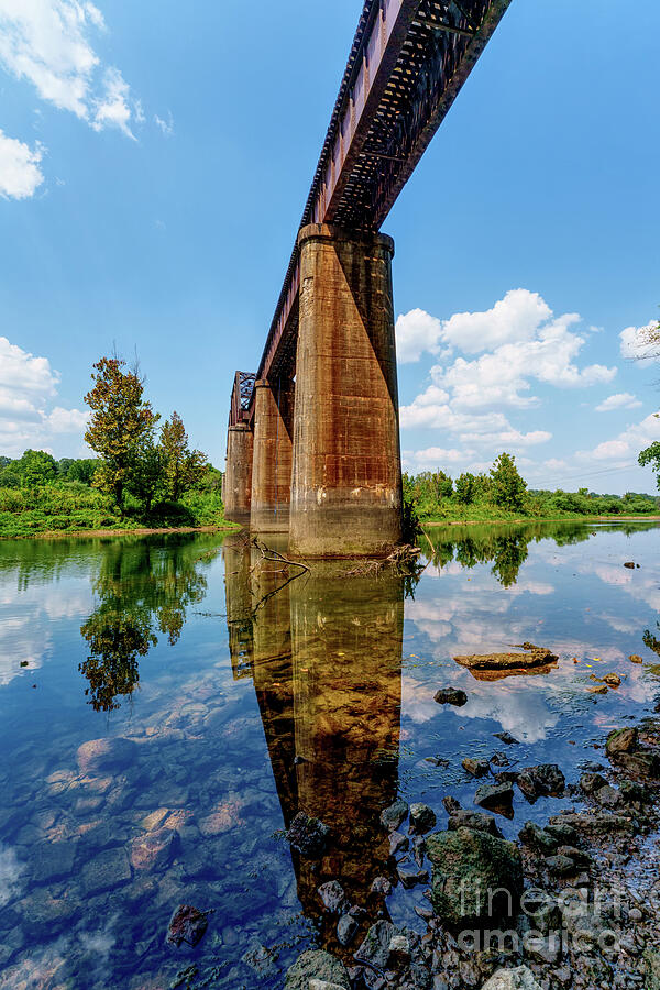 Under The Cotter Railroad Bridge Vertical Photograph by Jennifer White Under The Cotter Railroad Bridge Vertical Photograph by Jennifer White