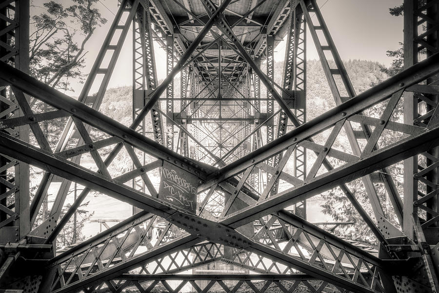 Under the Deception Pass Bridge Photograph by Spencer McDonald