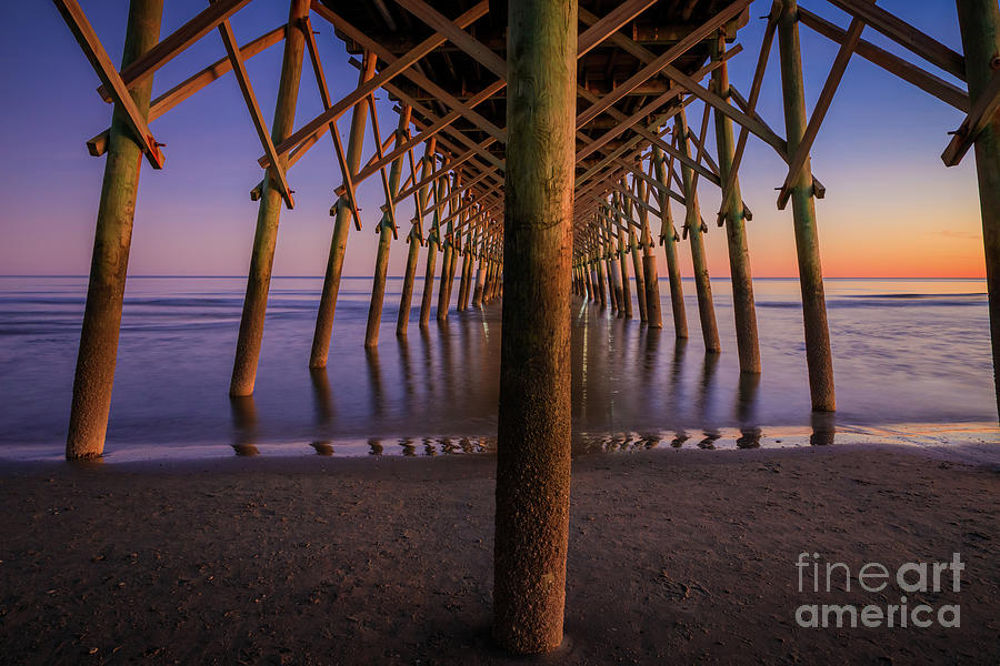 Under the Folly Beach Pier    Photograph by Inge Johnsson