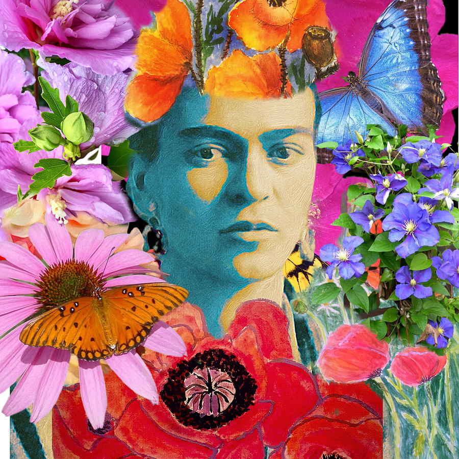 Under the Influence of Frida Digital Art by Anne Sands