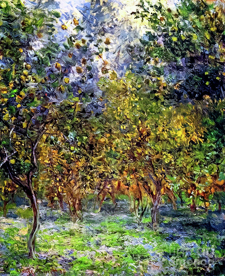 Under The Lemon Trees By Claude Monet 1884 Painting