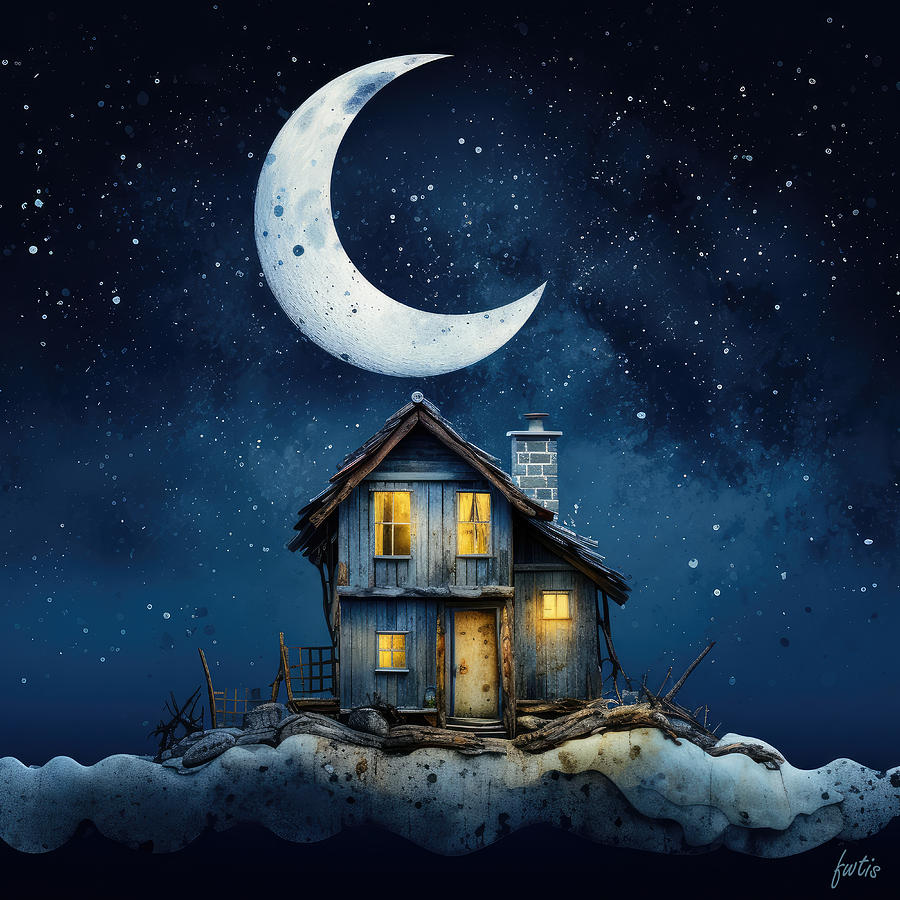 Under the Moon Digital Art by Fotios Pavlopoulos - Pixels