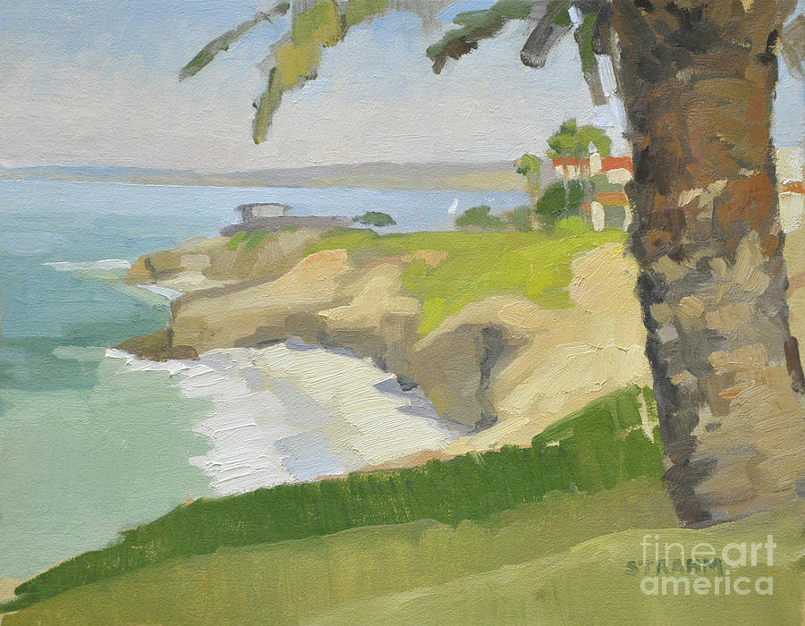 Under the Palm at the Wedding Bowl, La Jolla Painting by Paul Strahm