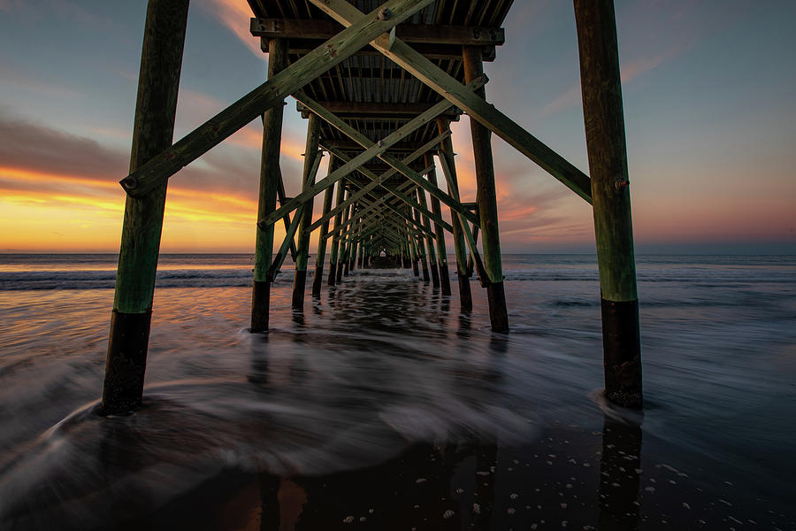 Under the Pier at Sunrise Photograph by Nick Noble Under the Pier at Sunrise Photograph by Nick Noble