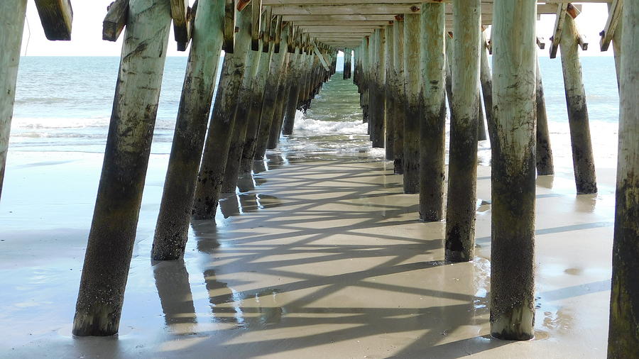 Under the Pier Photograph by Mike Helland