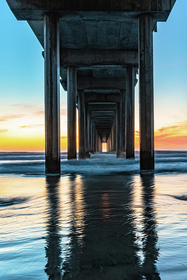 Under the Pier on a Summer Evening Photograph by Local Snaps Photography