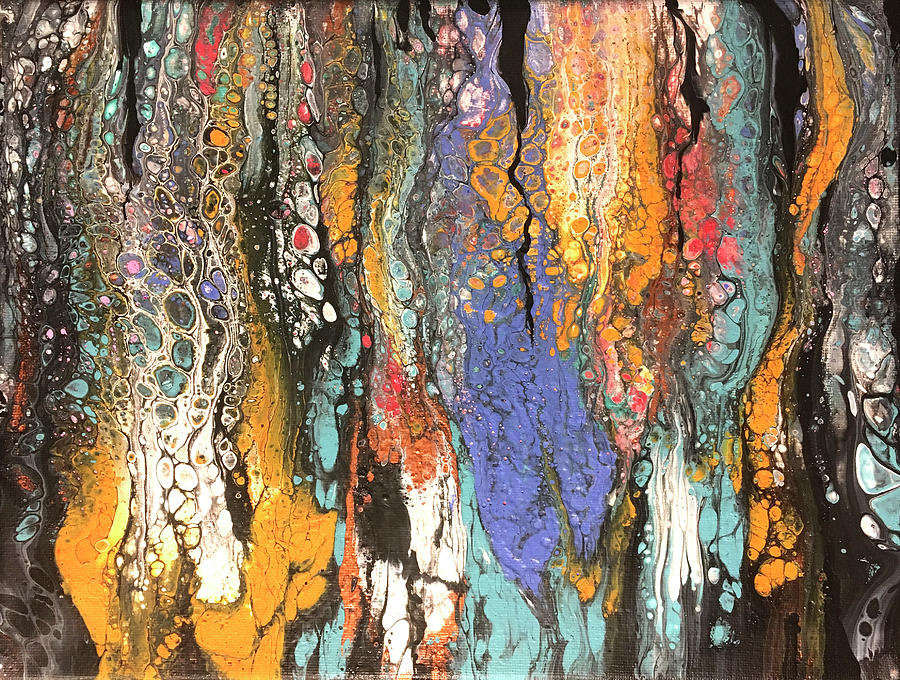 Abstract Painting - Under the Sea #1 by Roz Eve