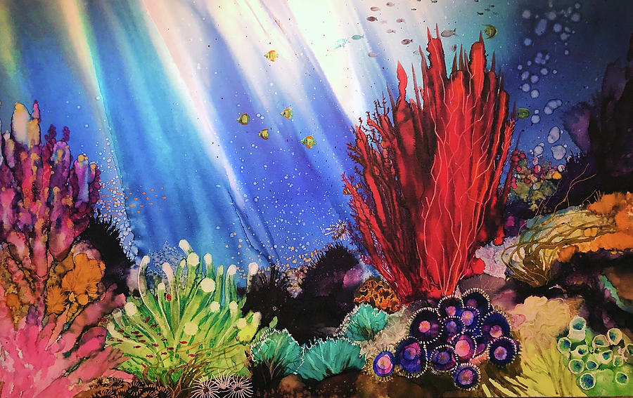 Under the Sea Painting by Julie Tibus