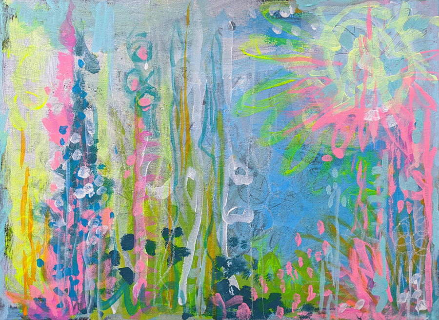 Under the Sea with Lilly P Painting by Valerie Reeves