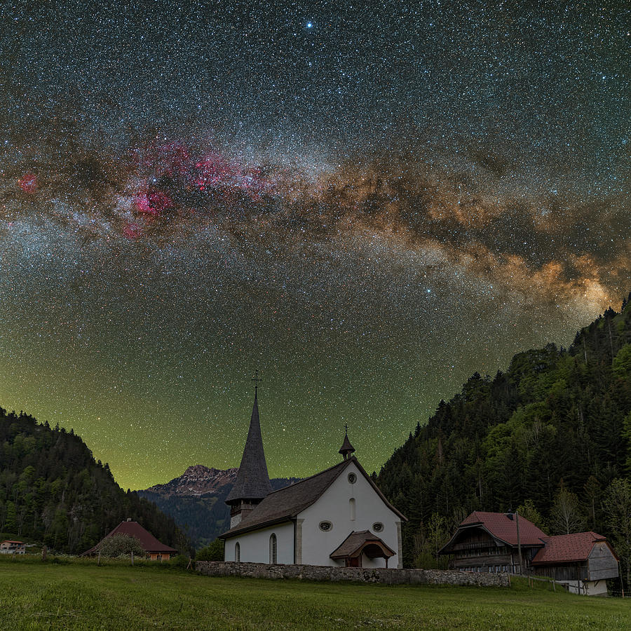 Mountain Photograph - Under the Summer Triangle by Ralf Rohner