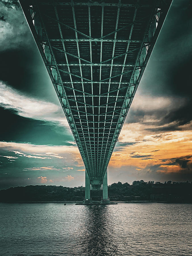 Under the Verrazzano-Narrows Bridge Photograph by Jim Feldman