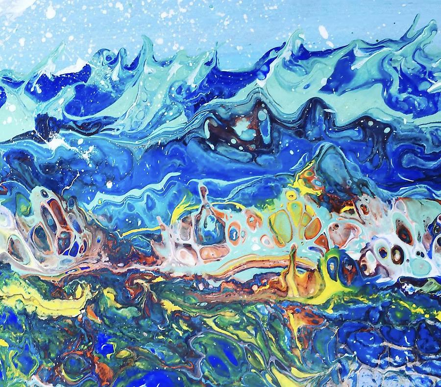 Under the wave Painting by Rowena Rizo-Patron