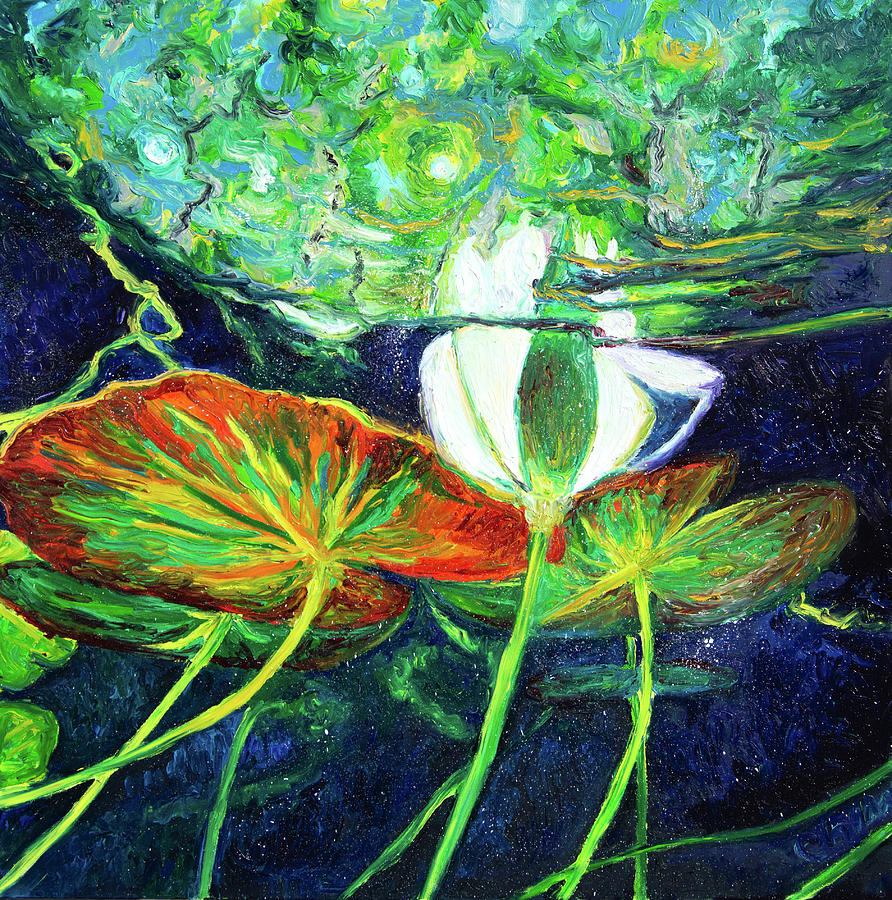 Under-water lilies  Painting by Chiara Magni