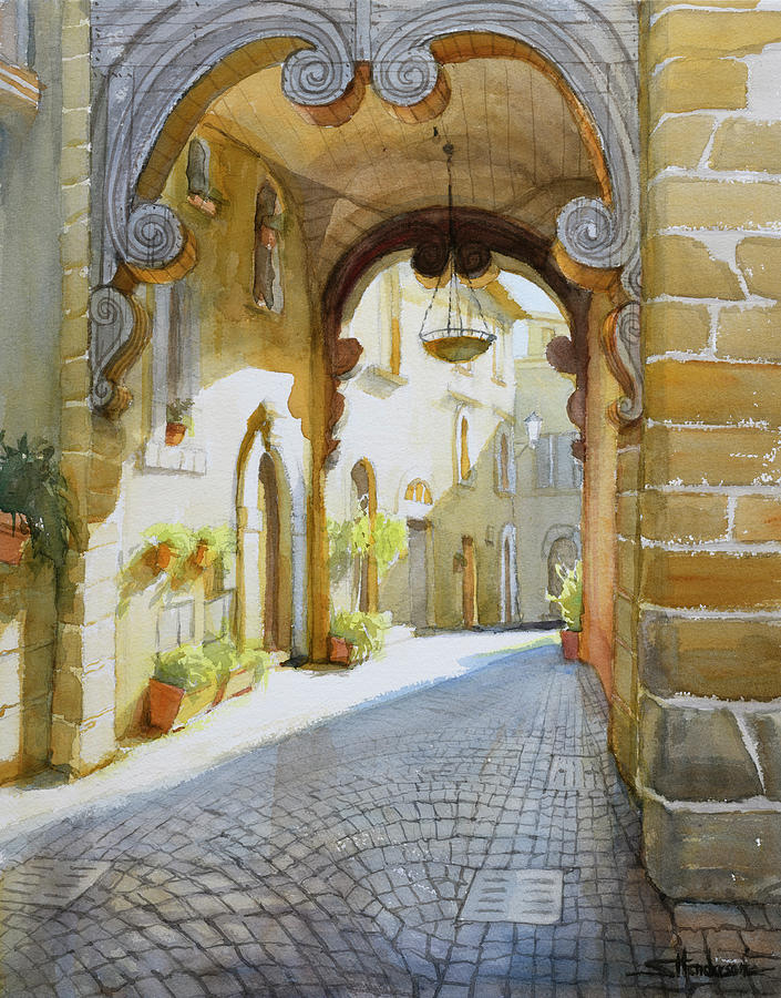 Under Wooden Arches Painting by Steve Henderson