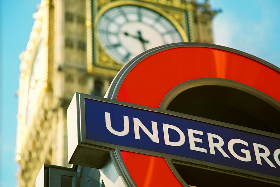 Underground and Big Ben Photograph by Claude Taylor