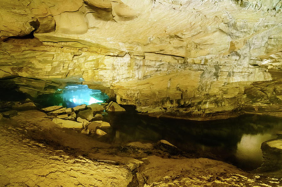 Underground river in Carter Cave Photograph by Alexey Stiop
