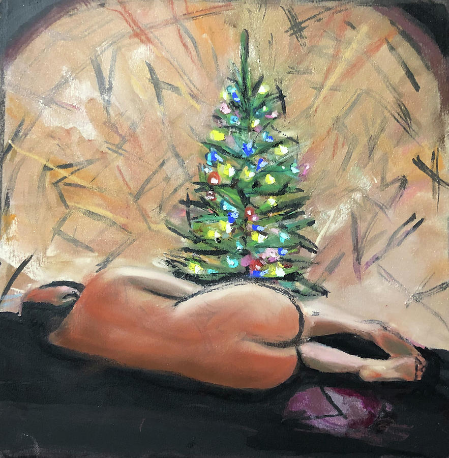 Underneath the Christmas Tree Mixed Media by Denny Morreale