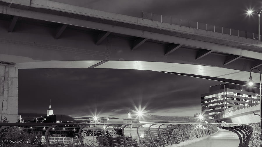 Underneath the Zakim Bridge Photograph by David Lee