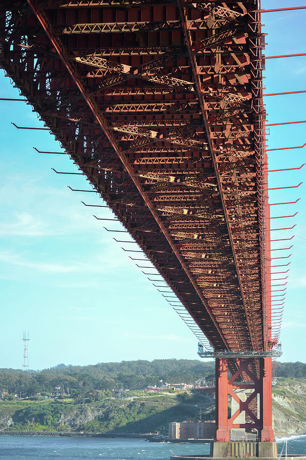 Underside Architectural Detail of the Golden Gate Bridge San Francisco Photograph by Shawn OBrien