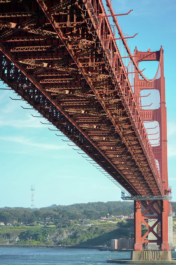 Underside View of the Golden Gate Bridge San Francisco Photograph by Shawn OBrien