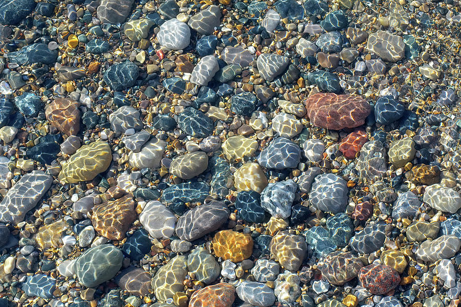 Underwater Beach Cobblers of Color Photograph by Kathi Mirto