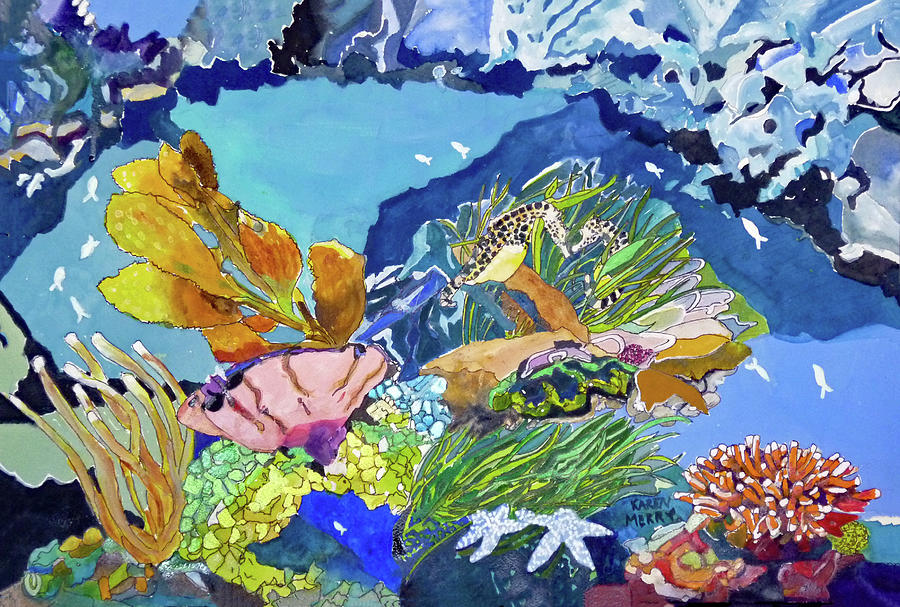 Underwater Cave Painting by Karen Merry
