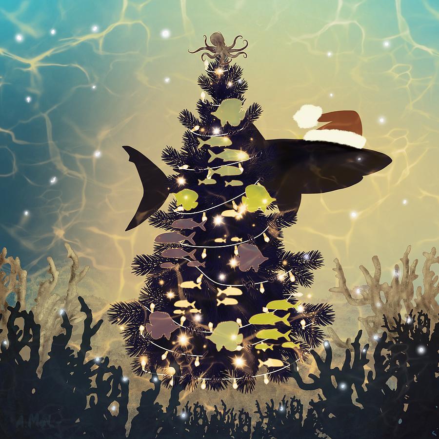 Underwater Christmas Digital Art by Anastasiya Malakhova