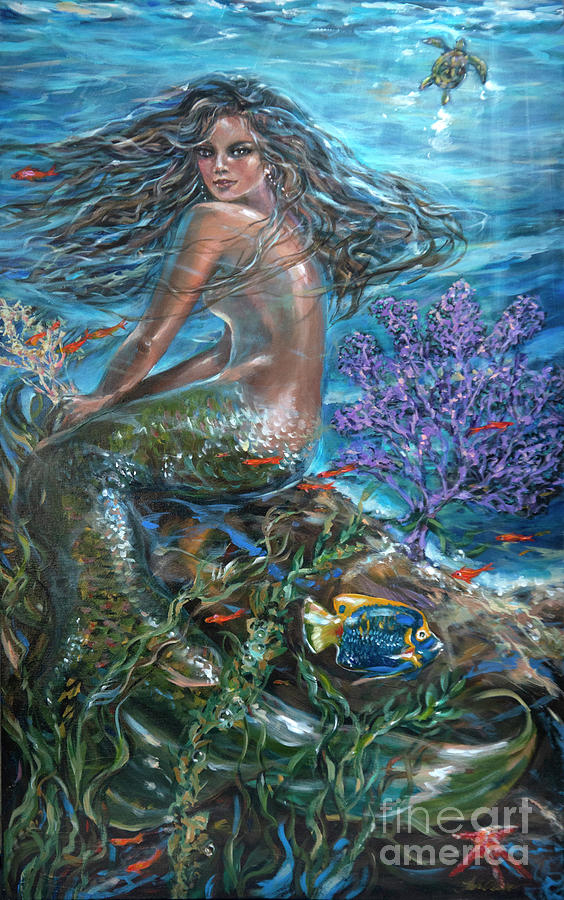 Underwater Diva Painting by Linda Olsen