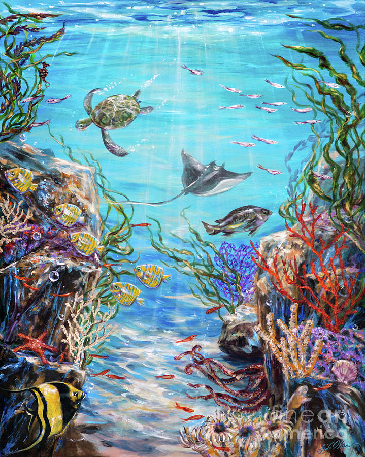 Underwater Dream Painting by Linda Olsen