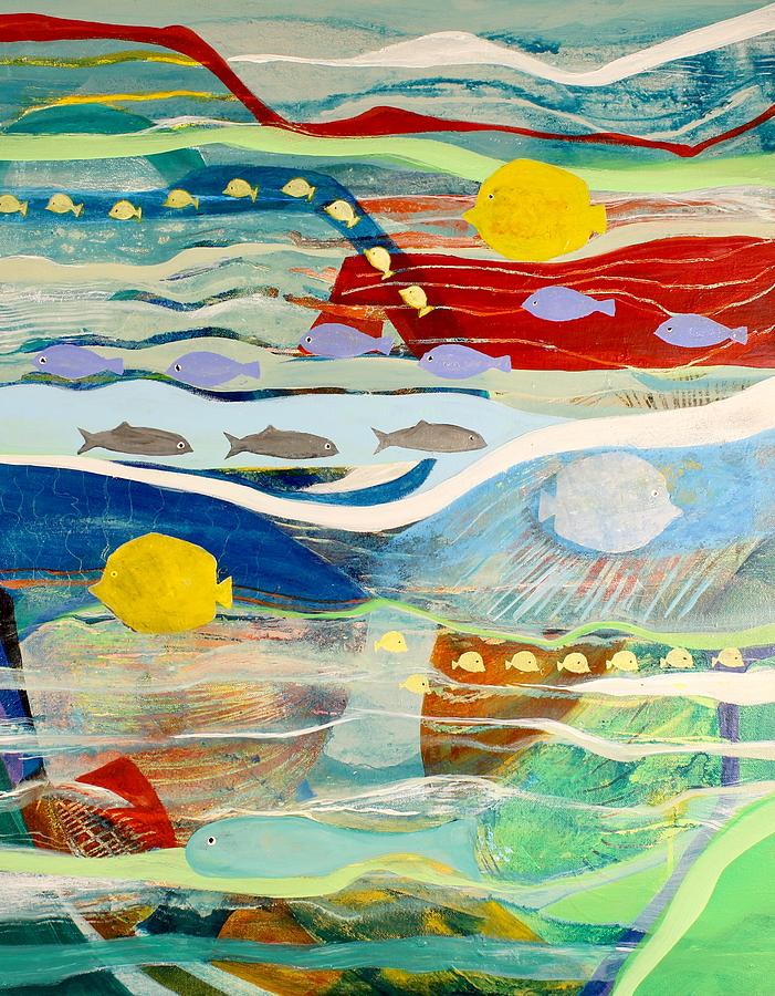 Underwater Layers Painting by Diana Zipkin