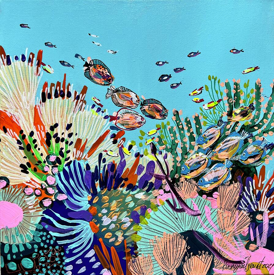 Underwater Painting - Underwater Life 3 by Irina Rumyantseva