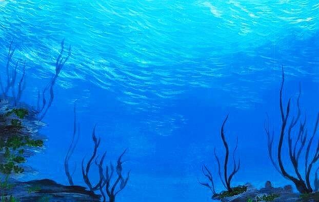 Underwater motion--acrylic painting  Painting by Tara Krishna