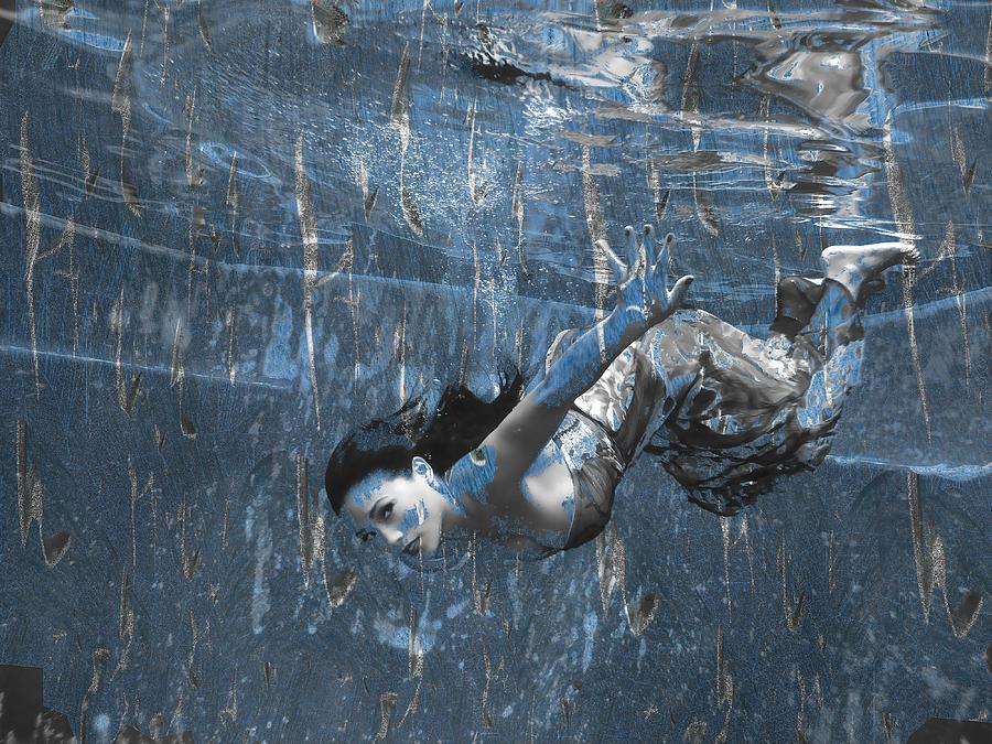 Underwater Seagull Digital Art by Stephane Poirier